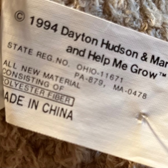 Vintage - 1994 Dayton Hudson & Marshall Field P.J. Huggable & Help Me Grow Bear - Picture 3 of 4